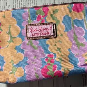 Lily Pulizer and Estee Lauder Cosmetic bag